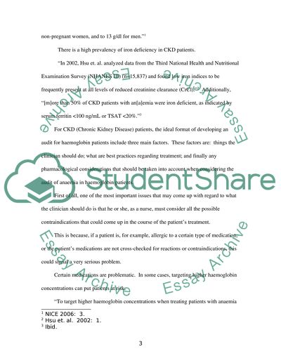 An Anaemia in Haemodialysis Patients