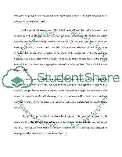 Food and Beverage Revenue Management