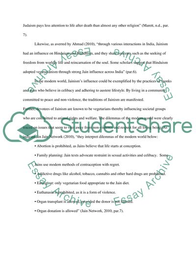 Contemporary Issues in Eastern Religion - Jainism