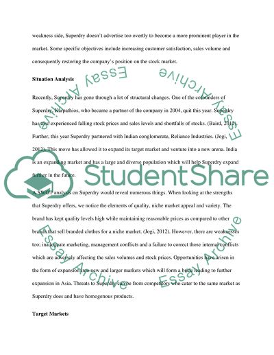 Marketing Intelligence of Superdry