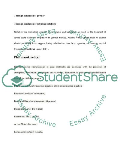 Drugs Used for Asthma Therapy