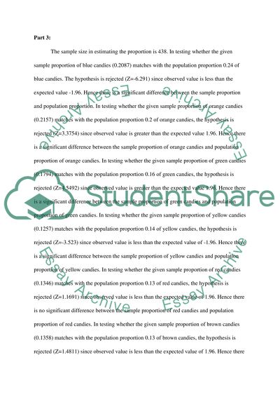 Different Proportion of M&M Candies in Each Colour between Two Sample Proportions
