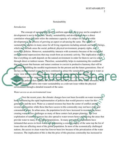 sustainability research paper examples