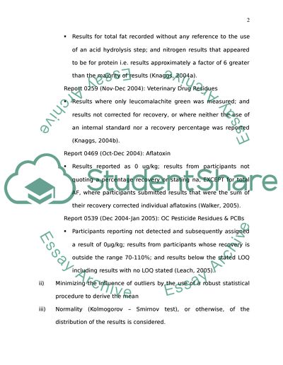 Calculation of Values