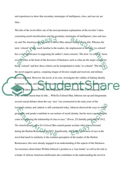 The Autobiography of an ExColored Man by James Weldon Johnson