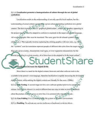 Software localisation