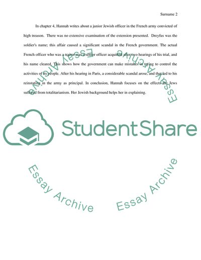 Analysis of Origins of Totalitarianism by Hannah
