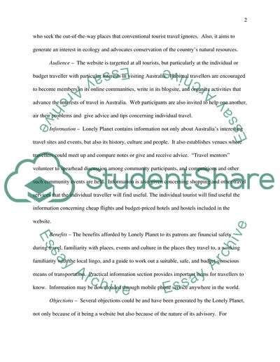 Lonely Planet.com/Australia as an Effective Website