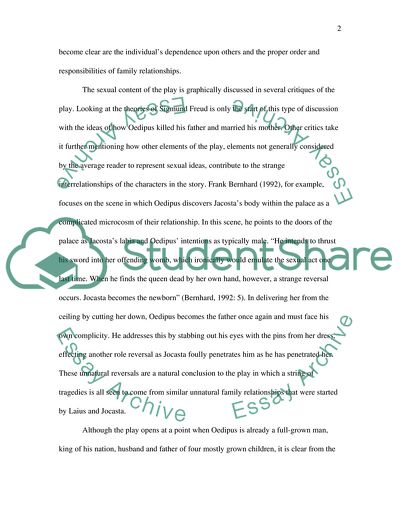 Oedipus the King and its Connection to Modern Life