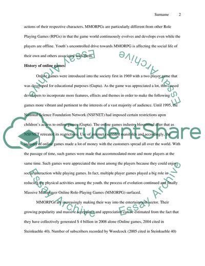 The Impact Of Multiplayer Online Games On The Teens Social Life