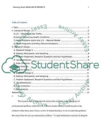 Health Status of Communities within the US-Mexico Border