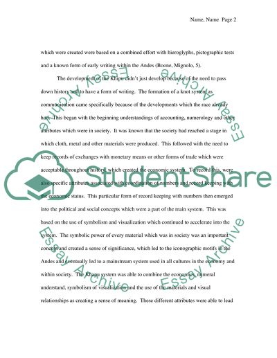 The khipu system of the Andes