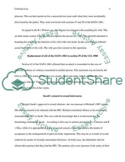 Sarahs Consent to Sexual Intercourse