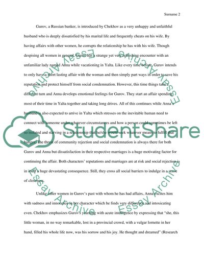 The Lady with the Dog by Anton Chekhov and A Hungry Artist by Franz Kafka