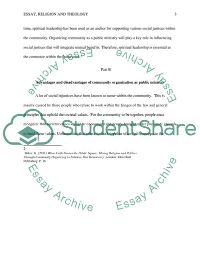 Community organization as public ministry