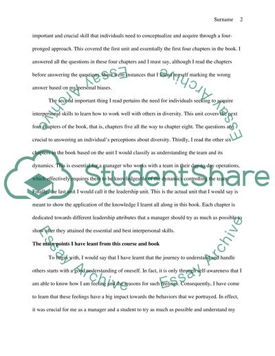 Interpersonal Skills in Organizations