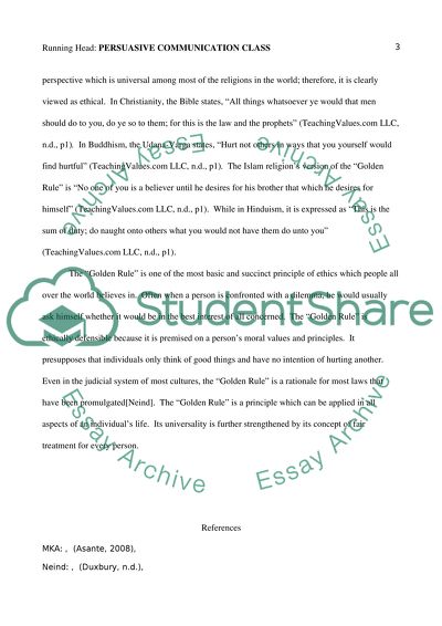 Persuasive Communication class - online discussion