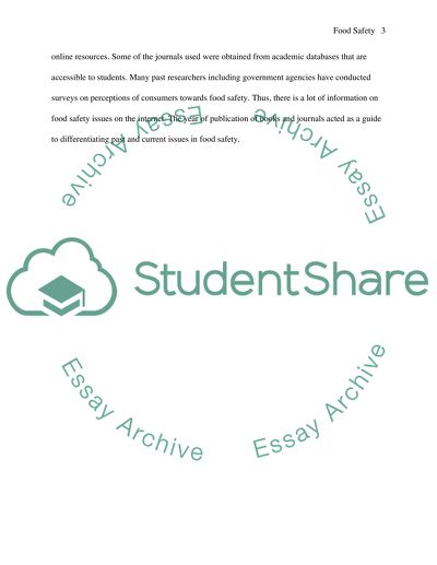 Consumer attitudes towards food safety