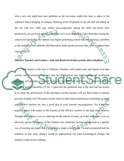 Critical Review Accountability and Data Collection, including Reward and Challenge Schools