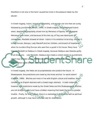 Shakespearean tragedies vs greek tragedies