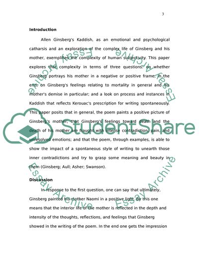 Allen Ginsbergs poem Kaddish