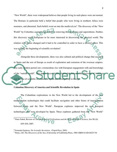 Discovery of America and the Scientific Revolution in Europe