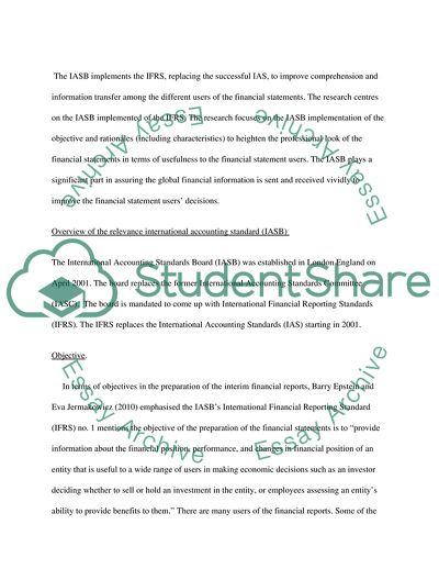 Advanced Financial Reporting and Regulation - Interim Financial Reporting