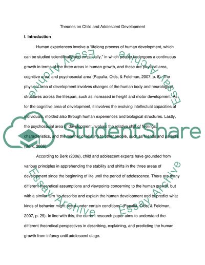 Theories on Child and Adolescent Development