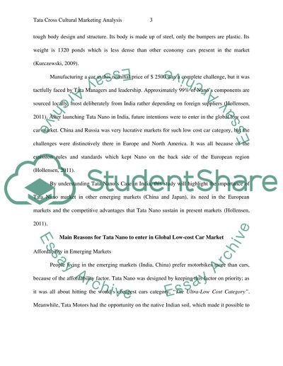 Tata Cross Culture Marketing Analysis