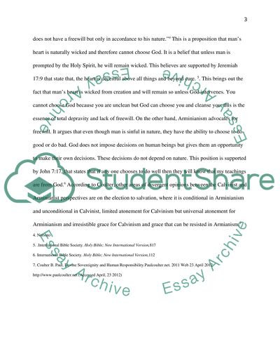 Calvinism and Arminianism as Two Different Views in the Christian Fraternity