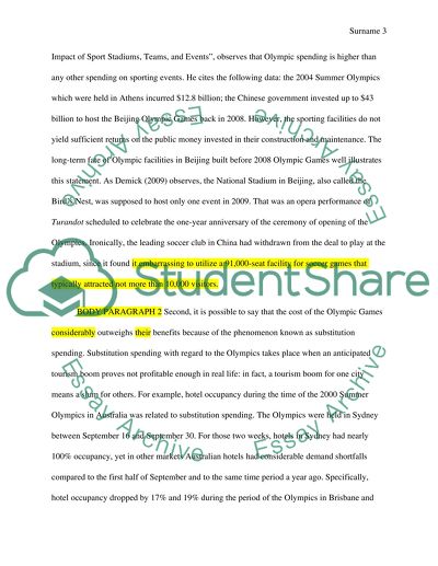 The cost of the modern Olympics far outweighs the benefits. Argue your position