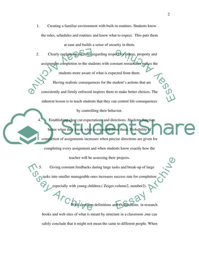 The Academic Benefits of a Structured Classroom Environment