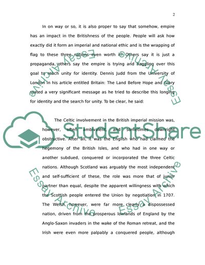 The Celtic Involvement in the British Imperial