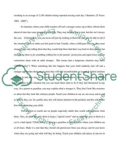 Recovery and Reunification of Missing Children