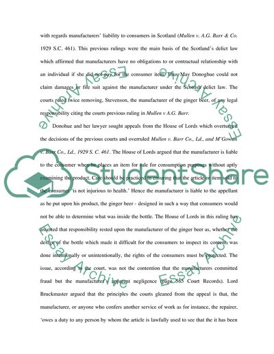 Identify and analyse ONE case from an appeal court in either Scotland, England or another English speaking jurisdiction which has had a profound effect on one o