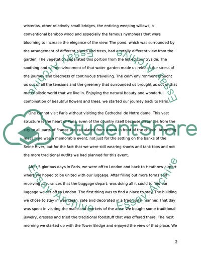 A Memorable Trip to Paris