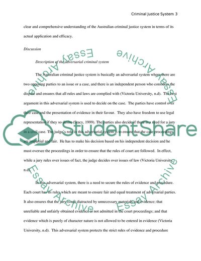 The Criminal Justice System