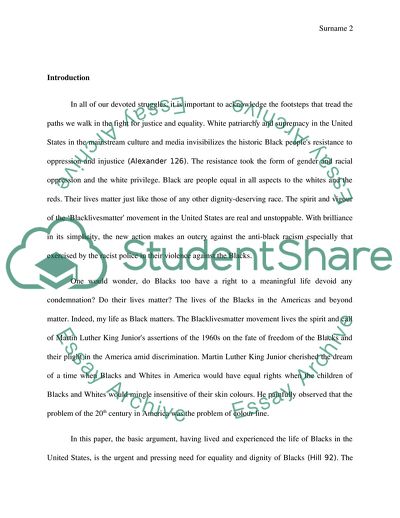 Black Lives Matter, My Life Matters