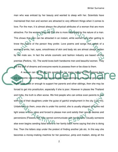 Women forced into prostitution