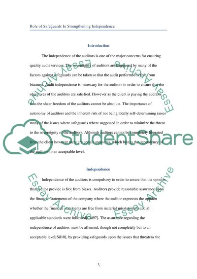 Role Of Safeguards In Strengthening Independence