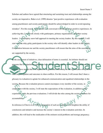 Societys Interest in the Evaluation Activities