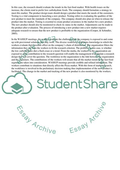 Donatos New Product Development