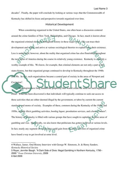 Organized Crime and Kentucky