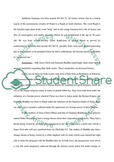 The Birth Stories Of Christ And Buddha