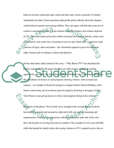 Carl Cannon Honey, I Warped the Kids & John Leonard Why Blame TV