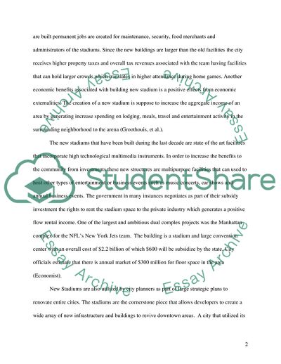 The Financial Aspects of Governmental Stadium Subsidies in the United States