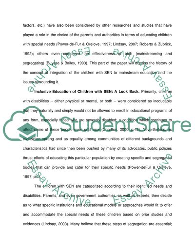Exploring the Intergration of Special Needs Pupils in Main Stream Schools