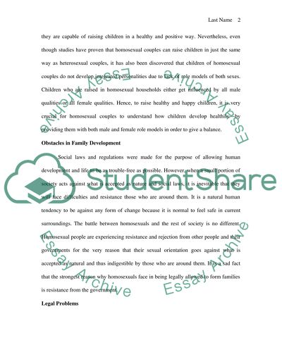 Same-Sex marriage: A threat to healthy child development