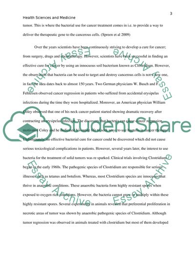 Bacterial Cure for Cancer