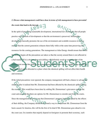 Zimmerman vs. Atlas Energy